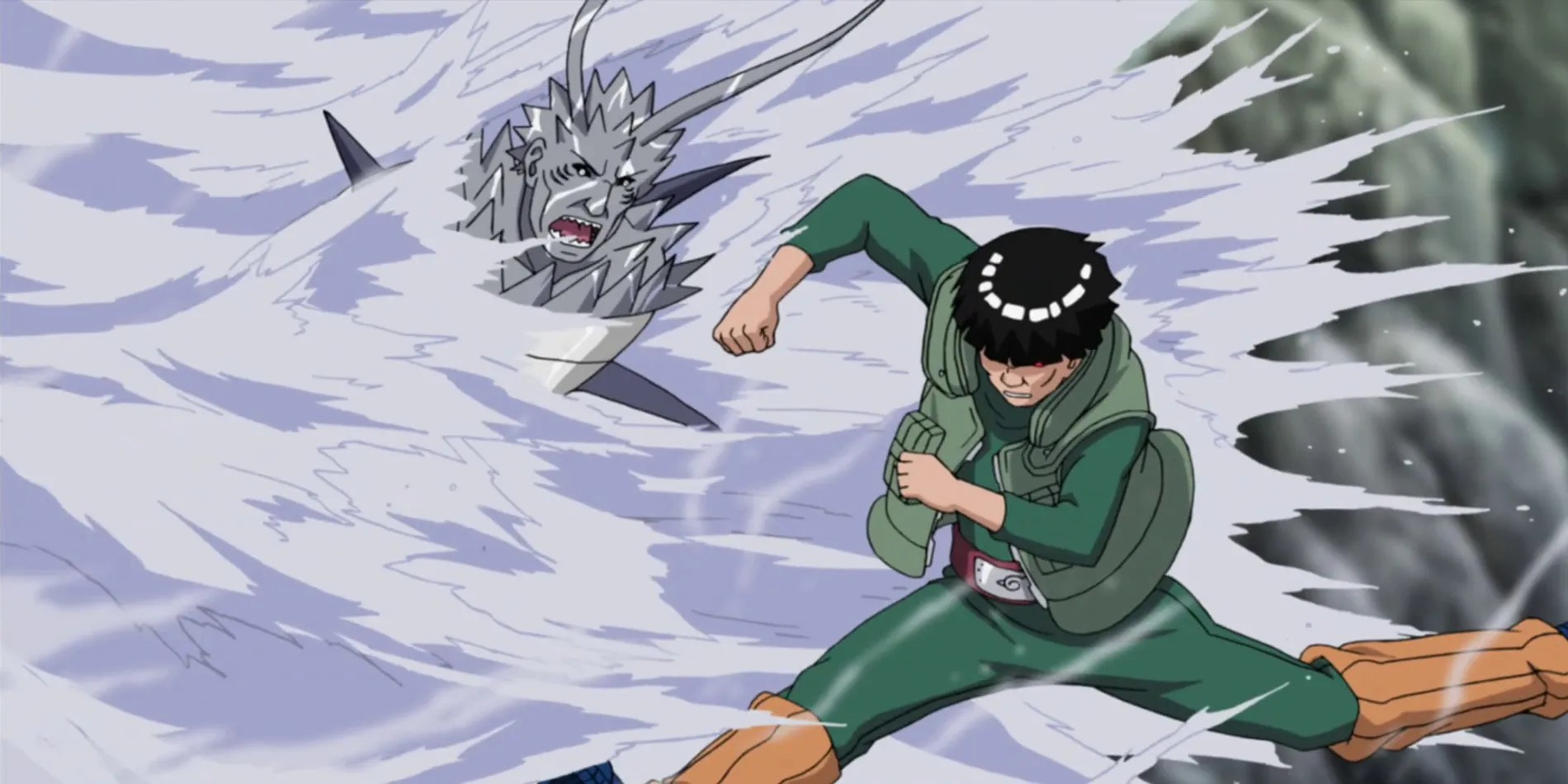 Might Guy vs Kisame in Naruto