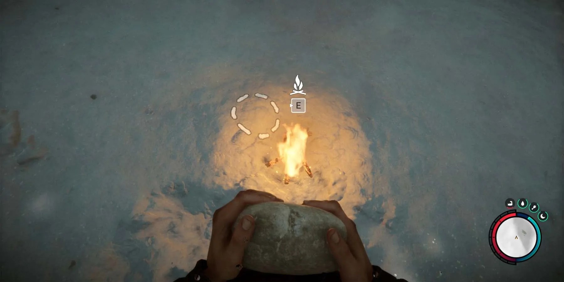 SonsOfTHeForestAddingRocksToFire