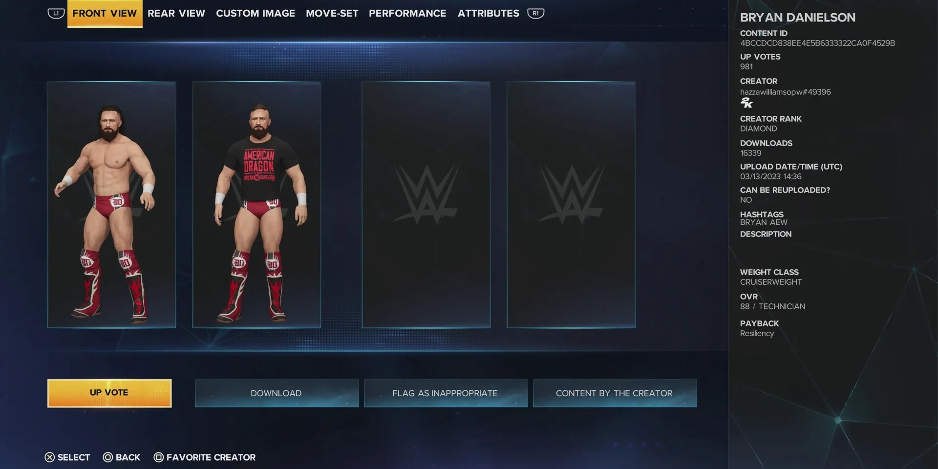 wwe-2k23-best-caws-based-on-aew-wrestlers-bryan-danielson