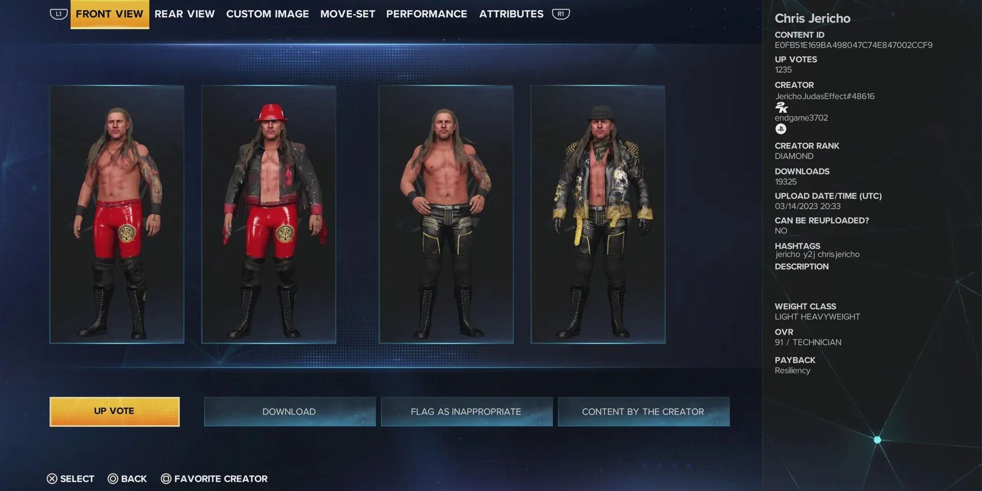 wwe-2k23-best-caws-based-on-aew-wrestlers-chris-jericho