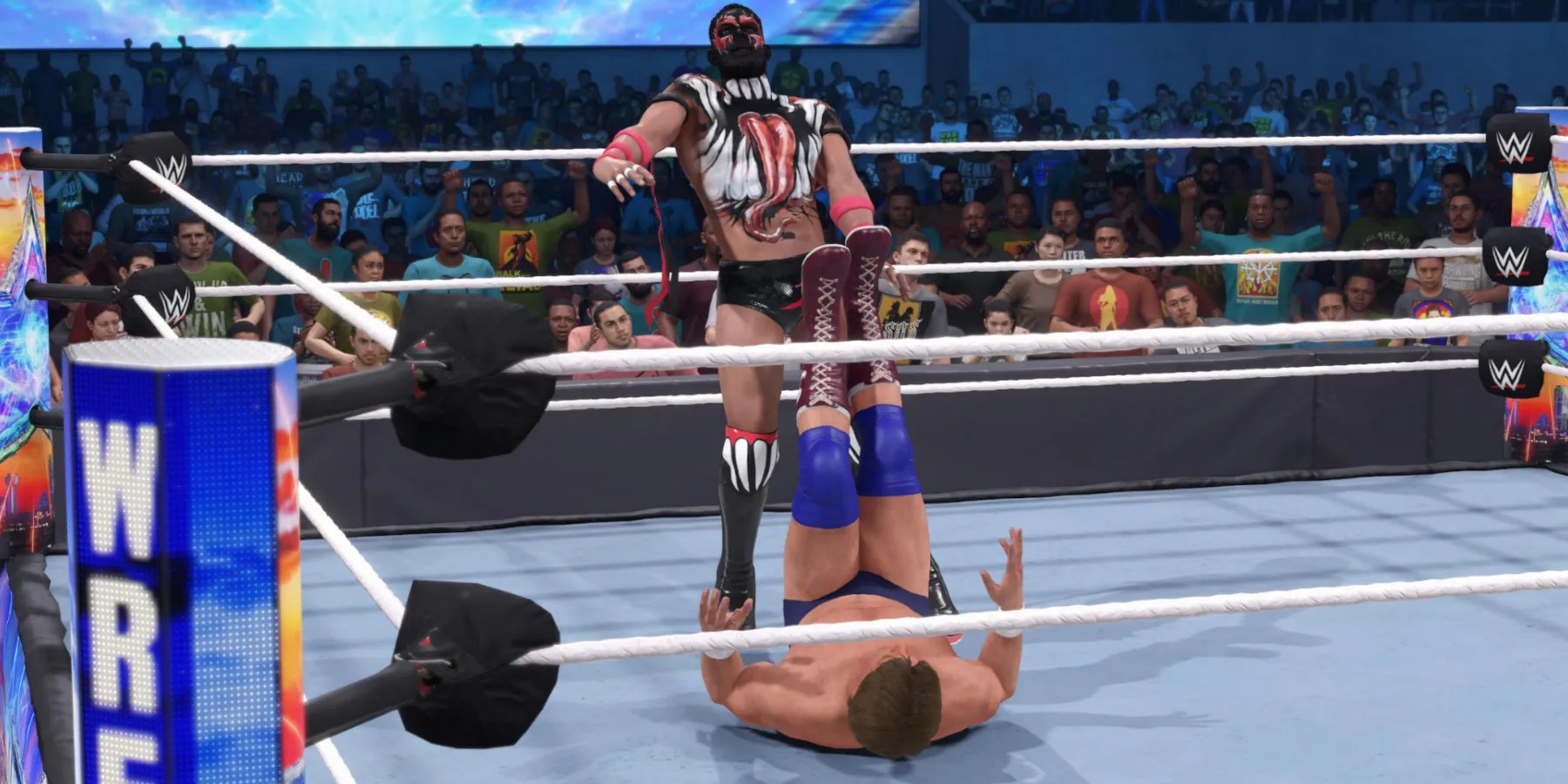 WWE 2k23 Piper escaping Balor&rsquo;s submission with a kick