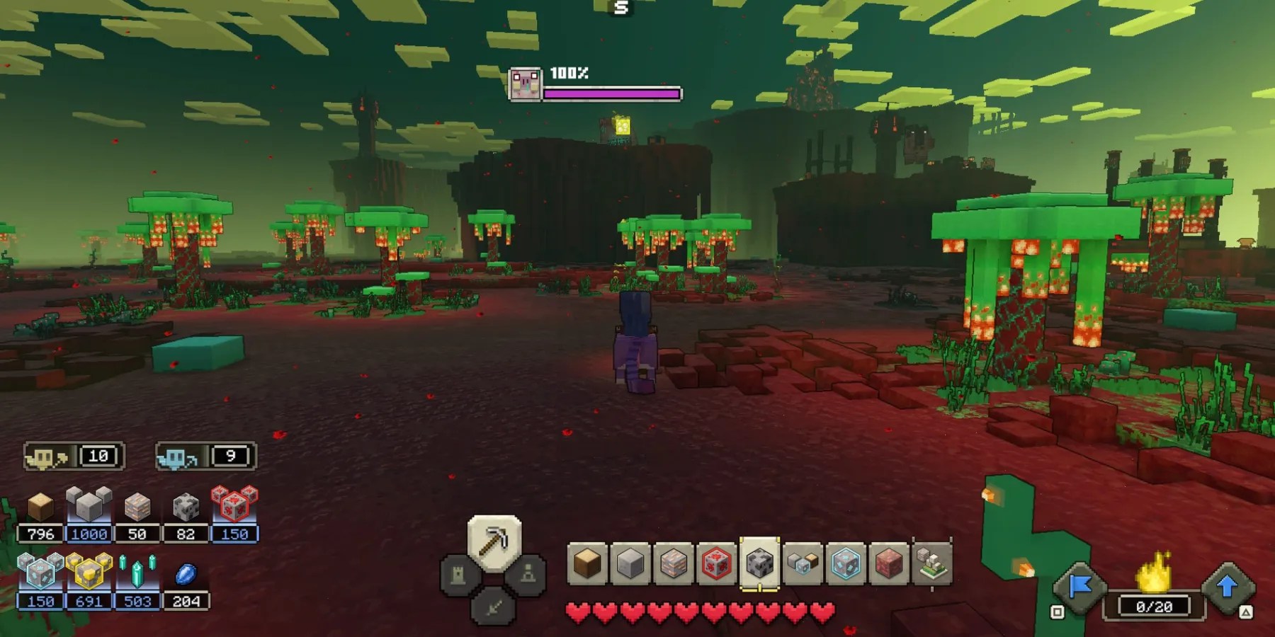 Fighting the Devourer in Minecraft Legends