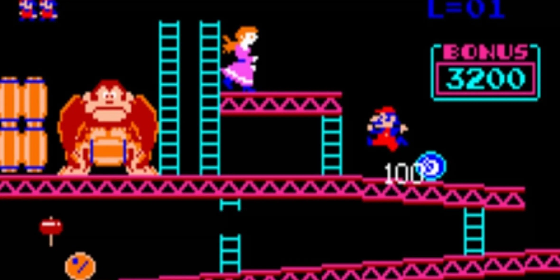 Mario as Jumpman in the original Donkey Kong arcade game