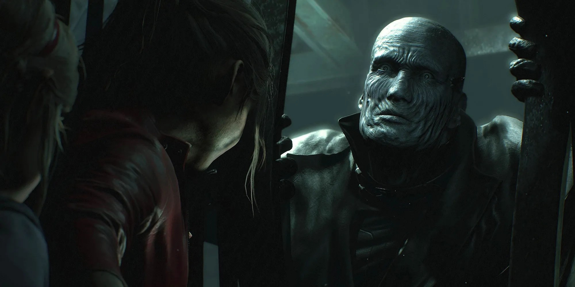 Resident Evil  - Terrifying Close Up On Mr X Face In RE2 Remaster