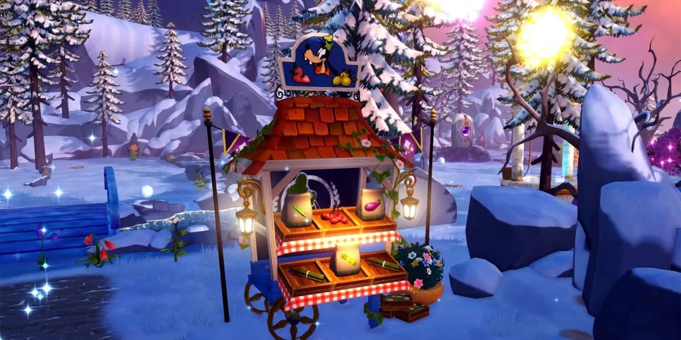 goofy&rsquo;s stall in disney dreamlight valley