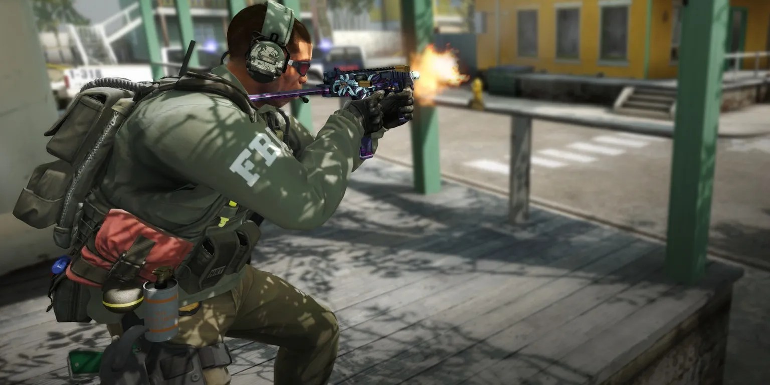 csgo CT Firing SMG