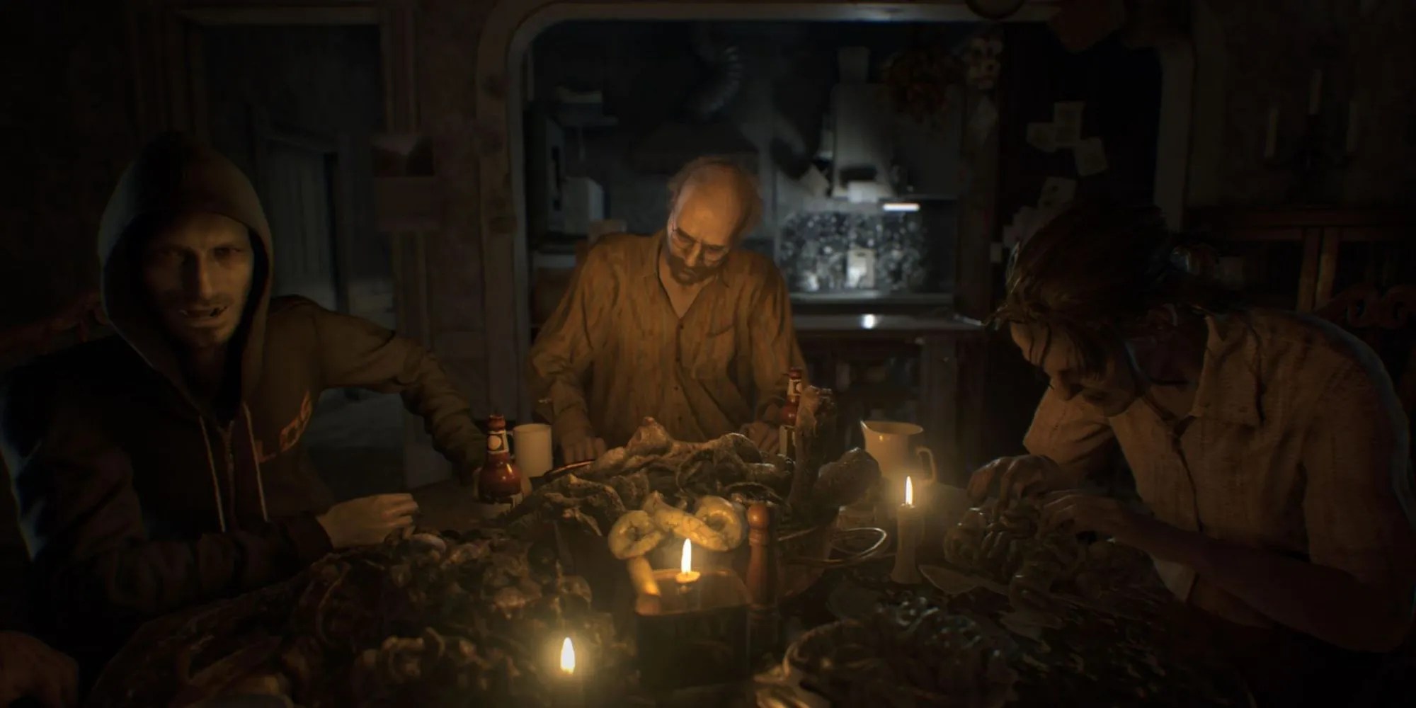 Resident Evil 7 the Baker family dinner