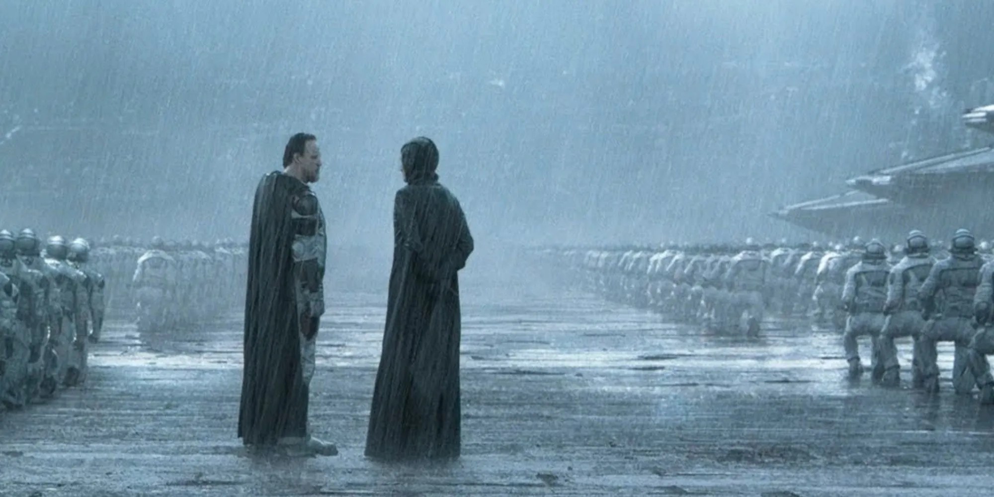 A Bashar shows the Sardaukar to the Mentat Piter De Vries on Salusa Secundus in Dune.