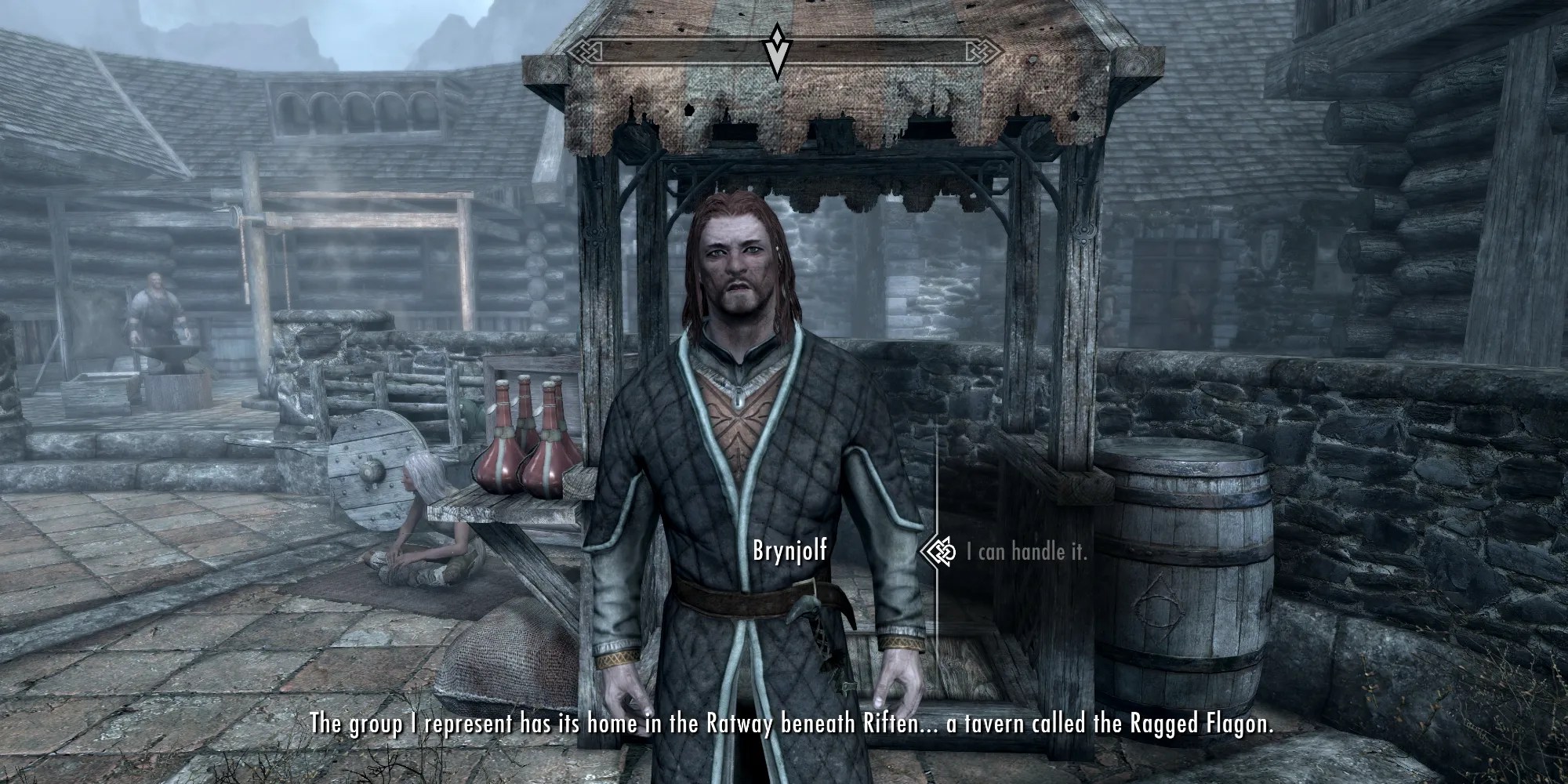 A player talking to Brynjolf in The Elder Scrolls 5: Skyrim