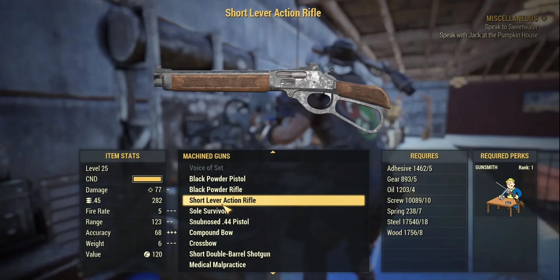 Crafting a Lever Action Rifle