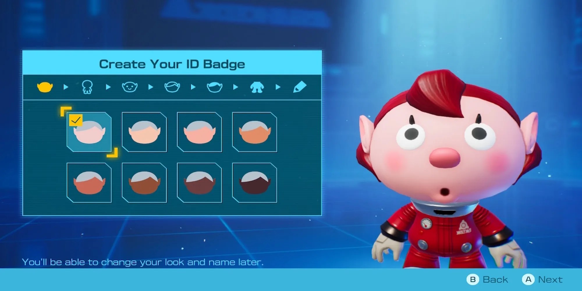Customizing your character in Pikmin 4
