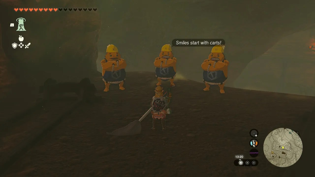 Zelda Tears of the Kingdom_Mine Cart Land_Gorons
