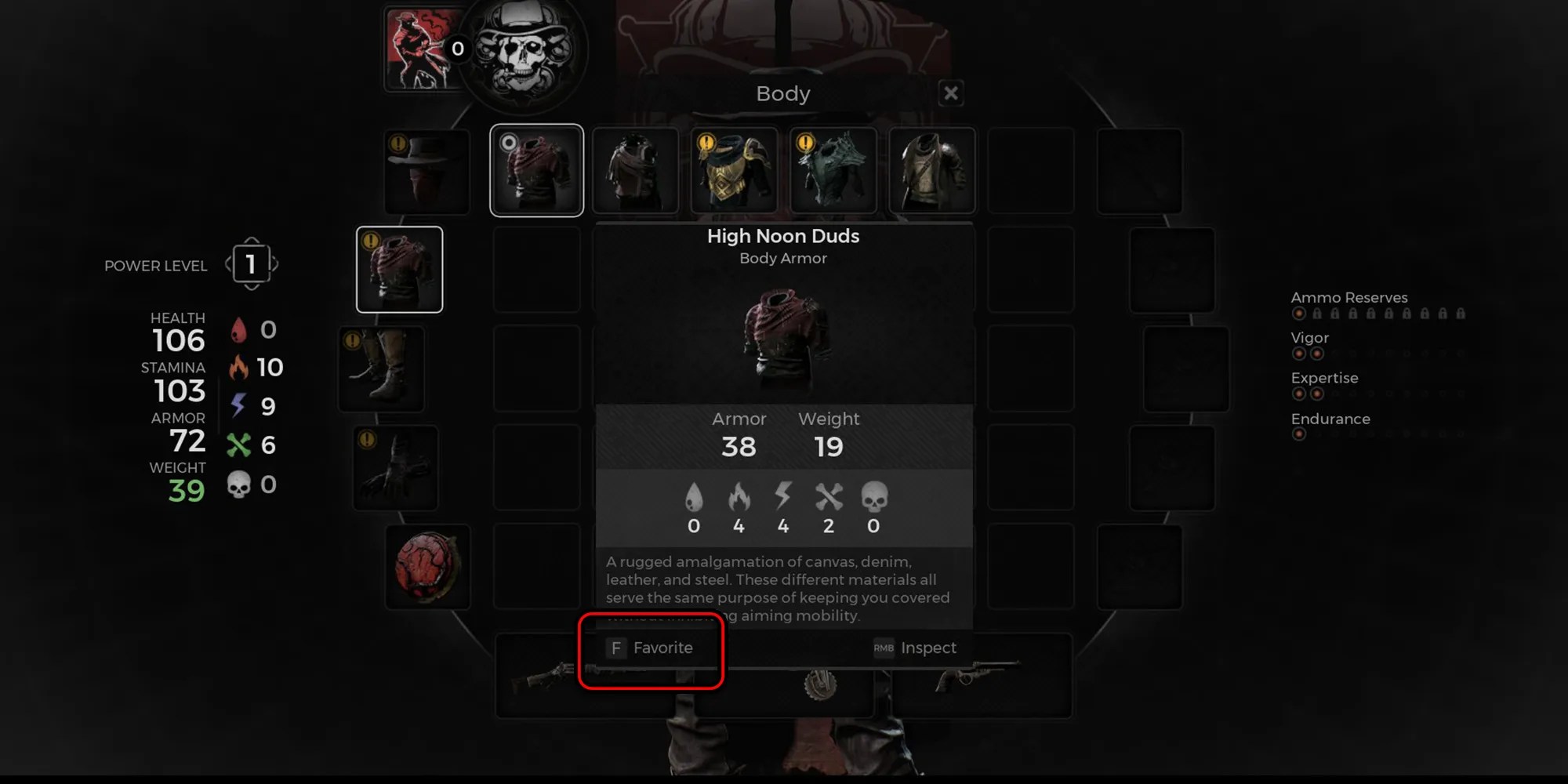 Remnant 2 - Highlighting Favorite Option In Character Menu