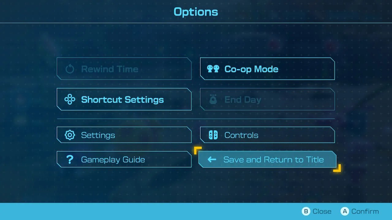 save options screen pikmin 4