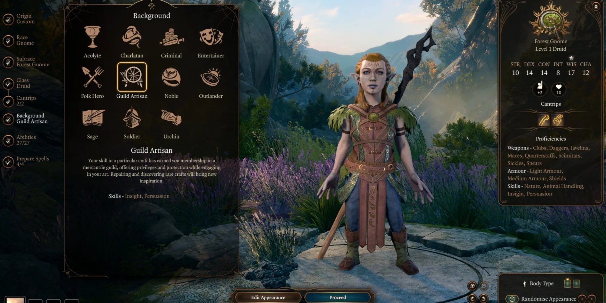 backgrounds baldur&rsquo;s gate 3 char creation