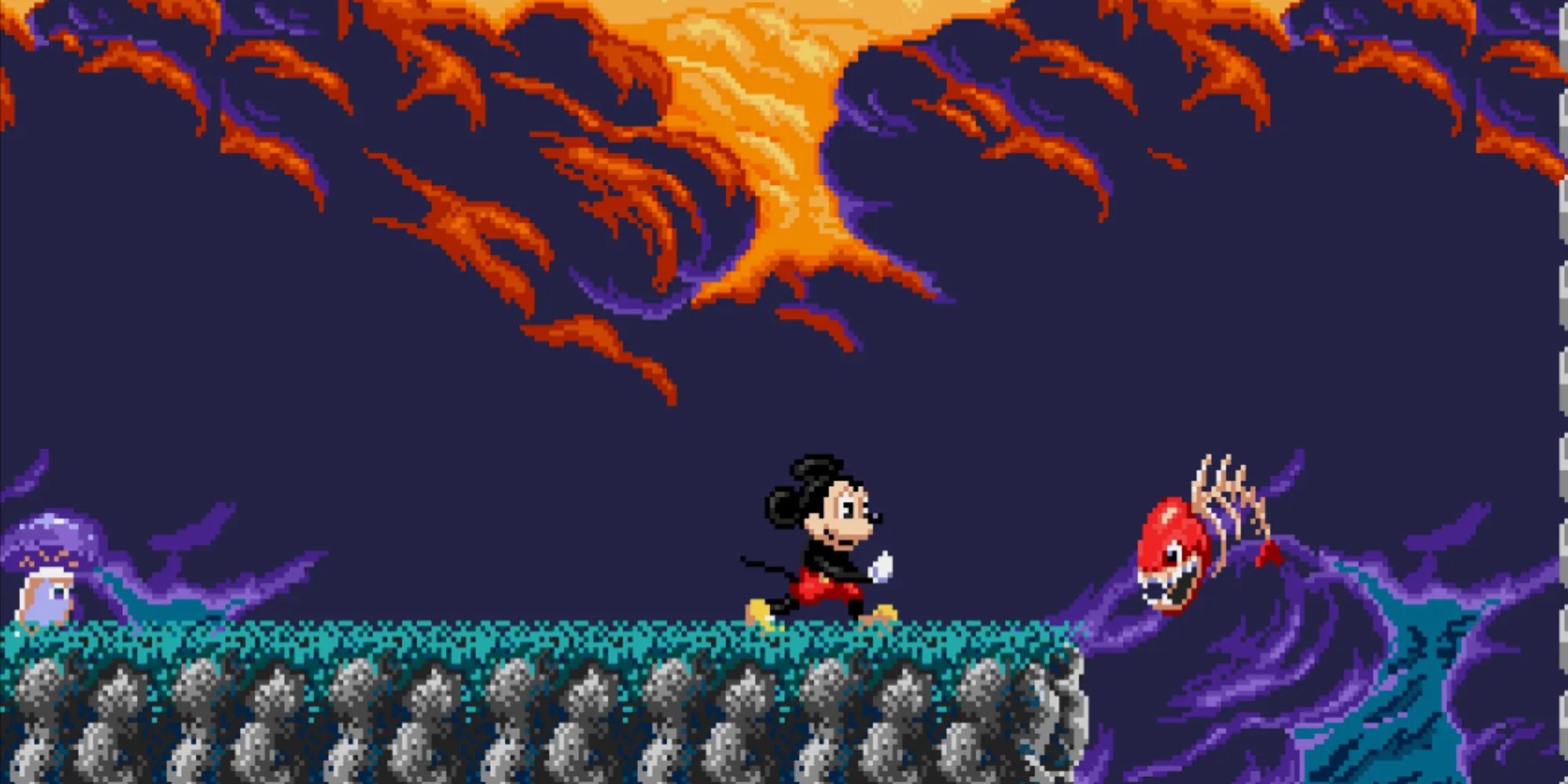 Exploring a level in Castle Of Illusion-1