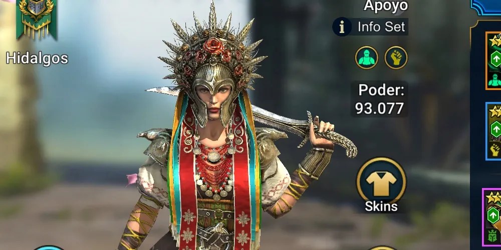 Banner Lords Champion Marichka stands with sword over her shoulder in Raid: Shadow Legends.