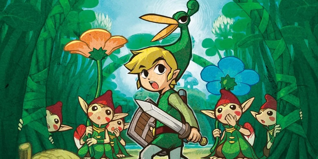 Minish Link and Ezlo in The Legend Of Zelda