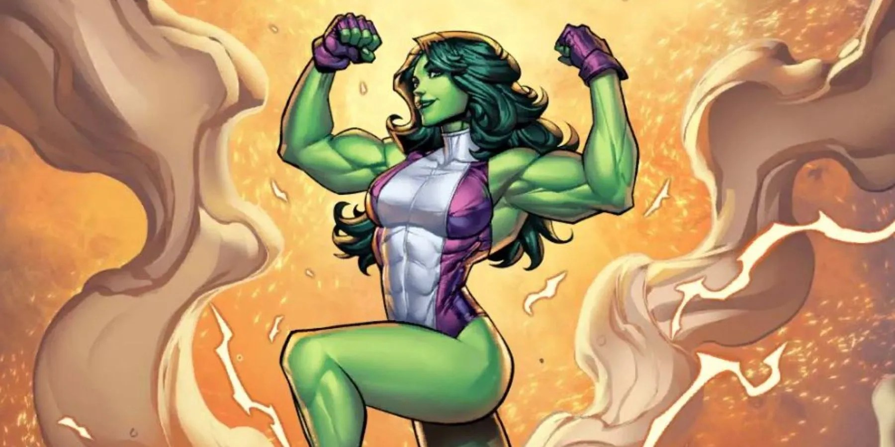 She-Hulk flexing