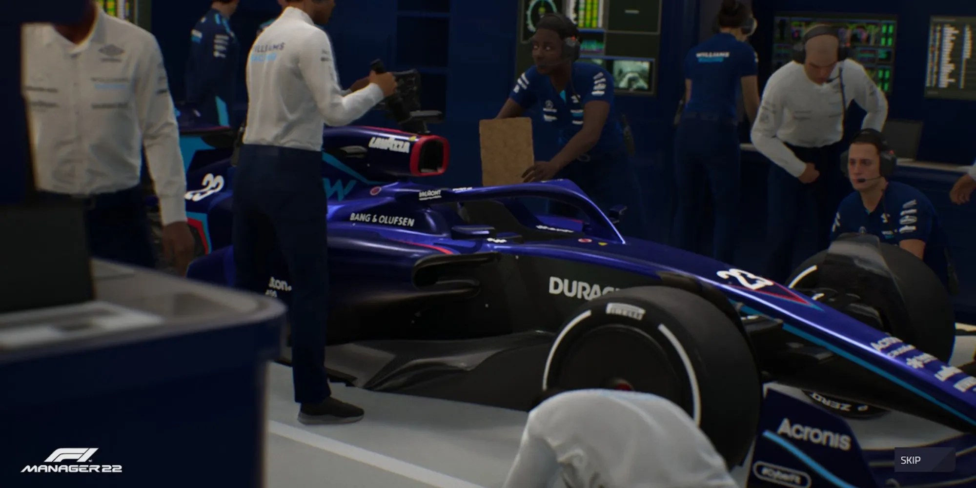 williams car in pit stop