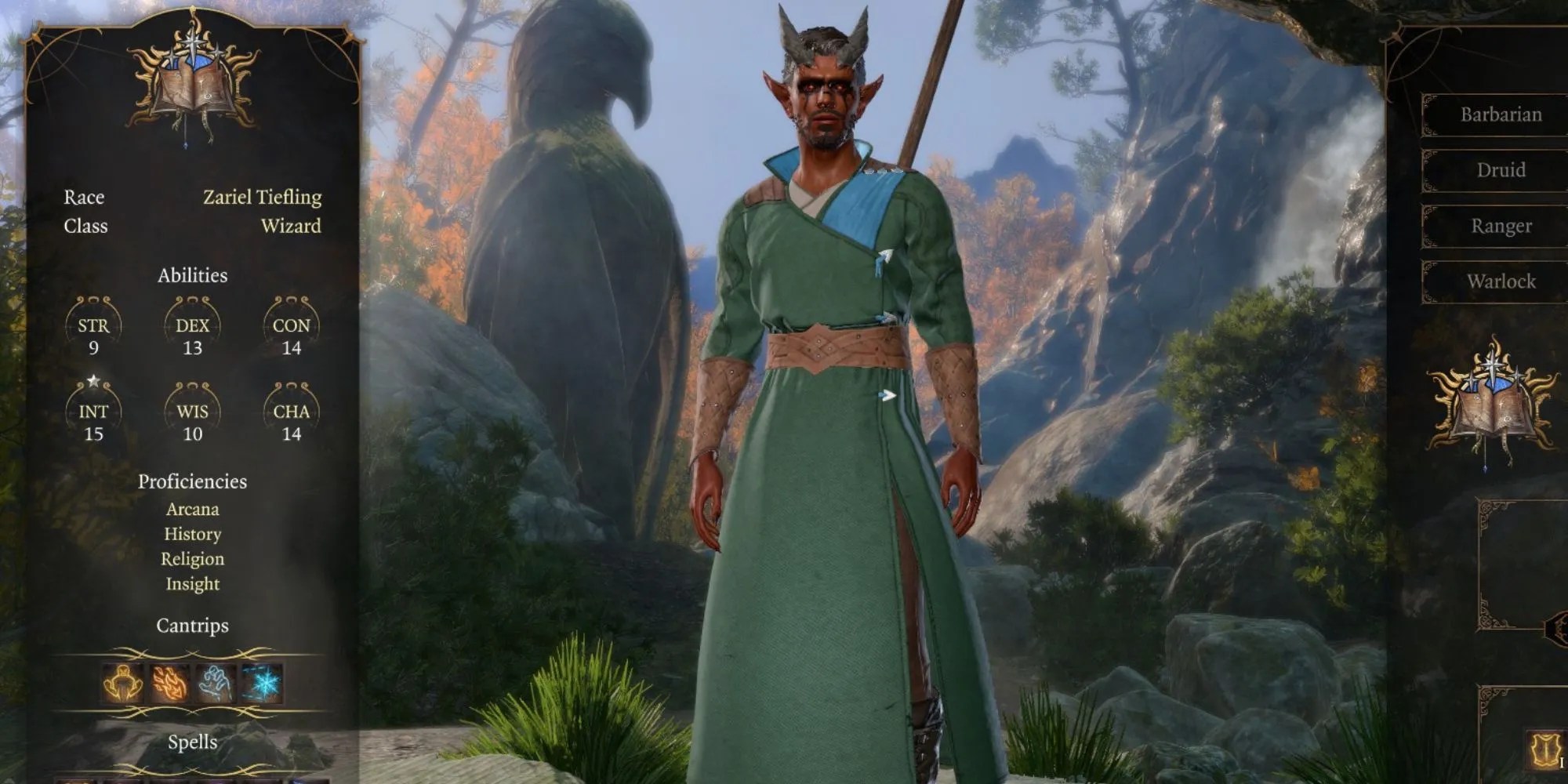 A Tiefling Wizard in Baldur&rsquo;s Gate 3