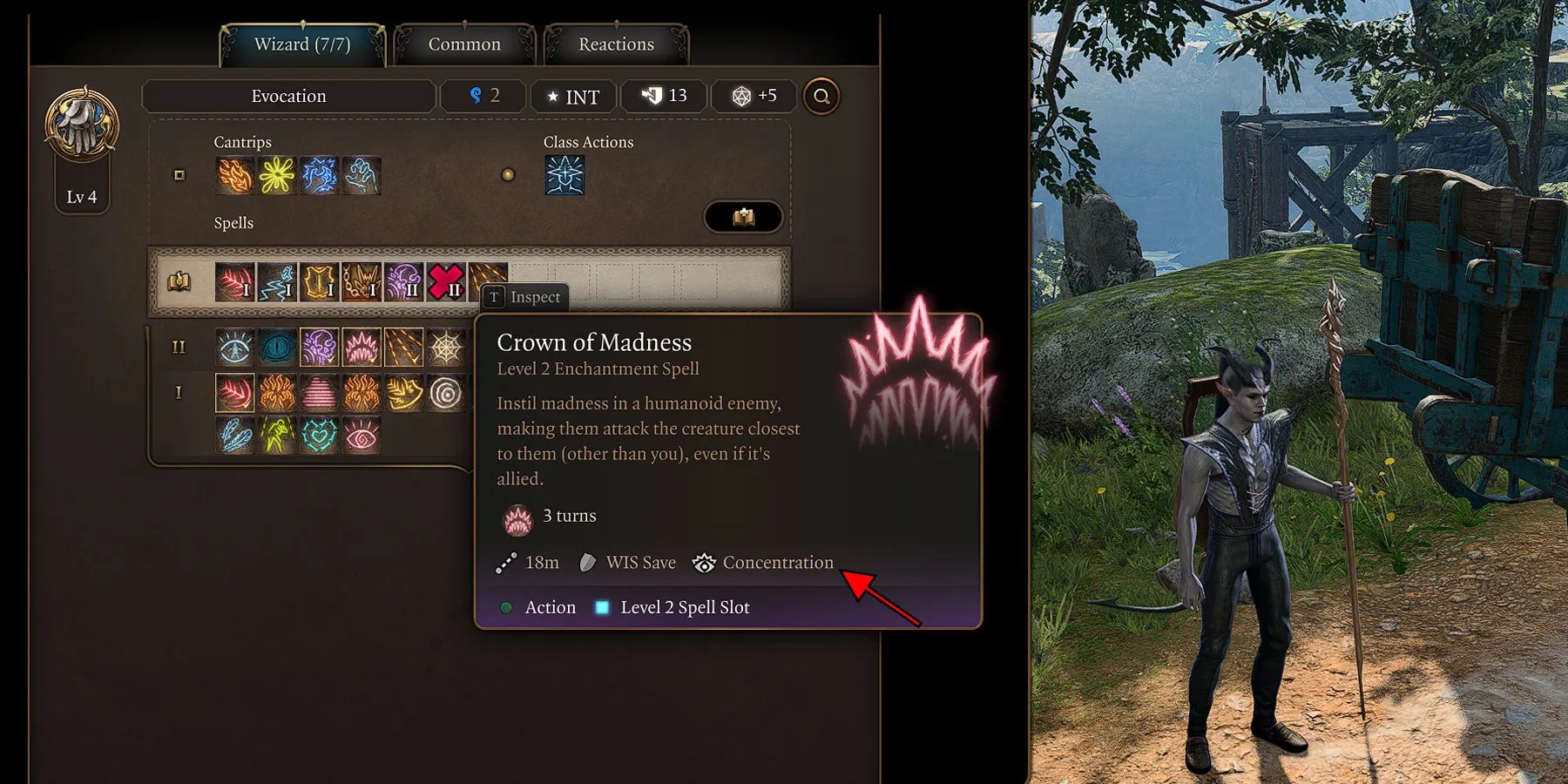 Concentration Spell in Baldur&rsquo;s Gate 3.