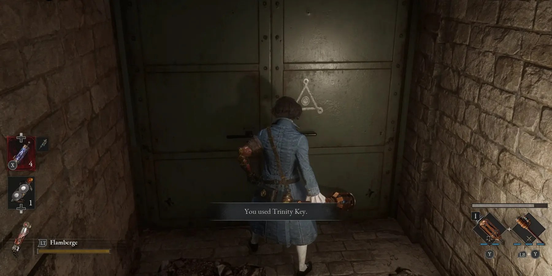 where to use trinity key in lies of p