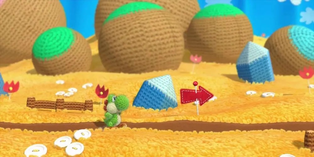 Gameplay screenshot from Yoshi&rsquo;s Woolly World