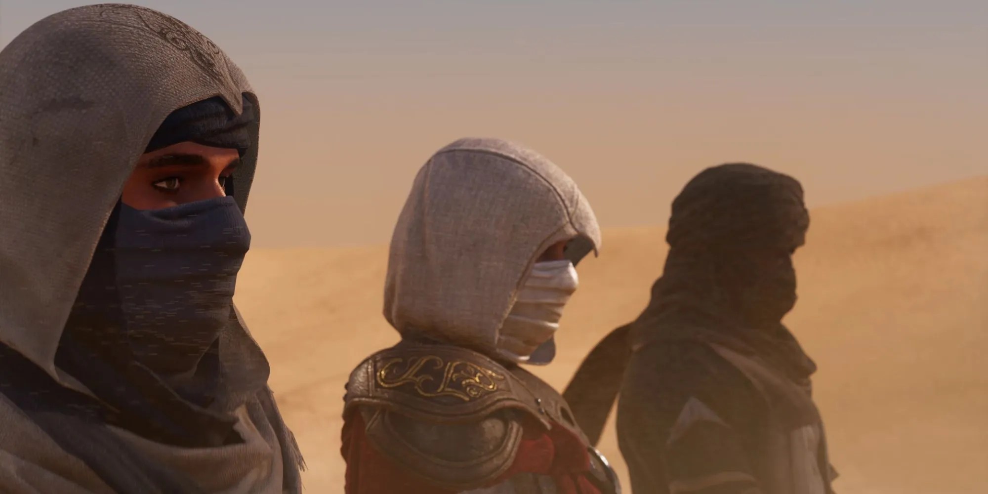 Assassin&rsquo;s Creed Mirage Main Characters in the desert