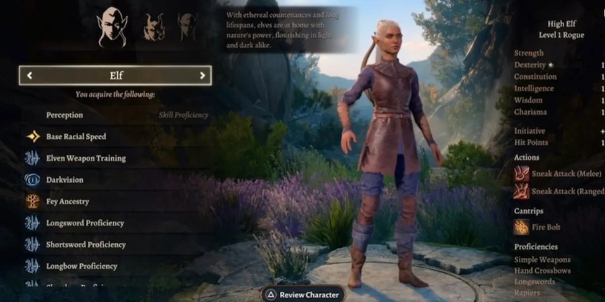 Elf baldur’s gate 3