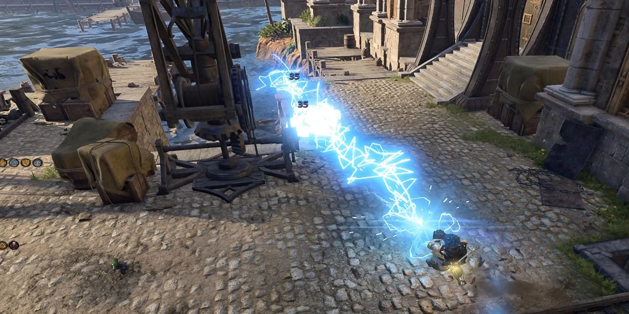 Lightning Bolt spell used in Baldur&rsquo;s Gate 3