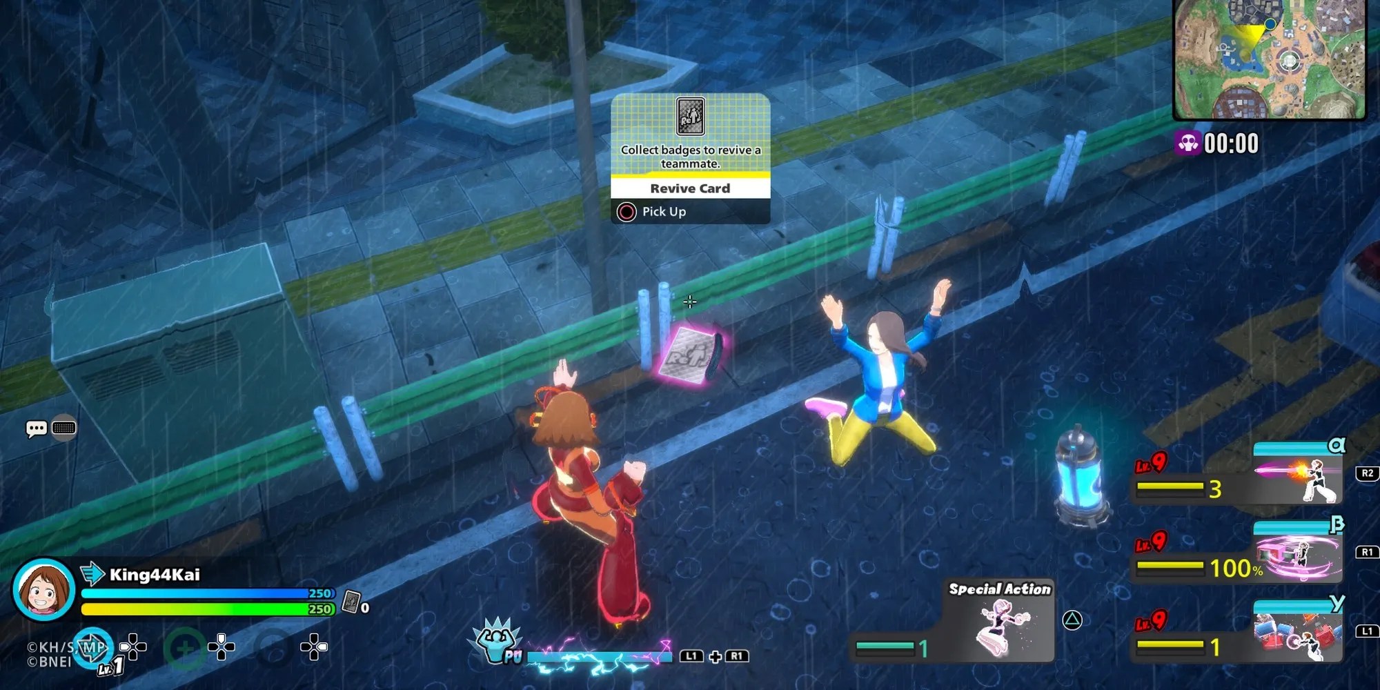 Ochaco with a revive card