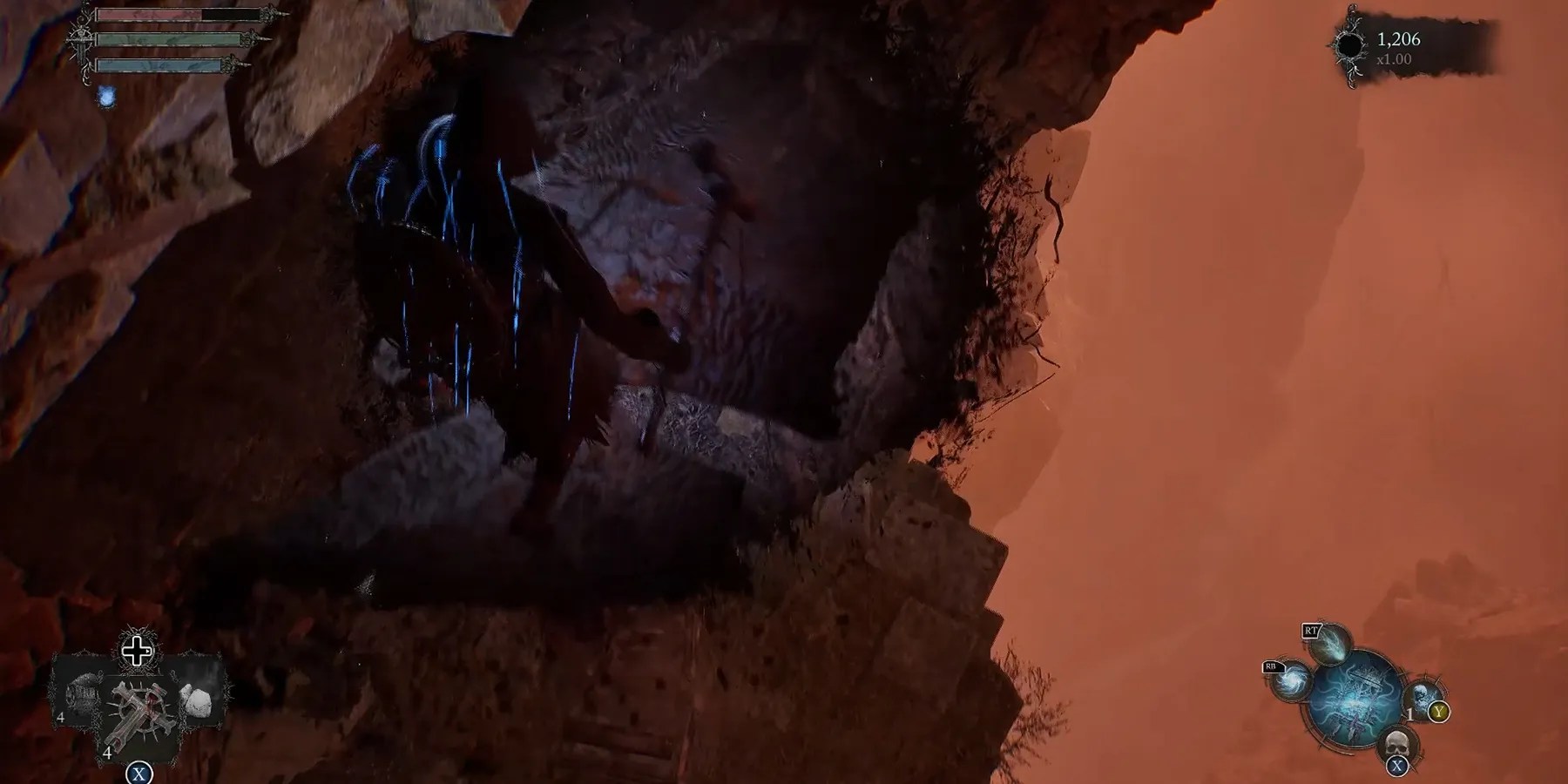 use umbral lamp to proceed forward in lords of the fallen
