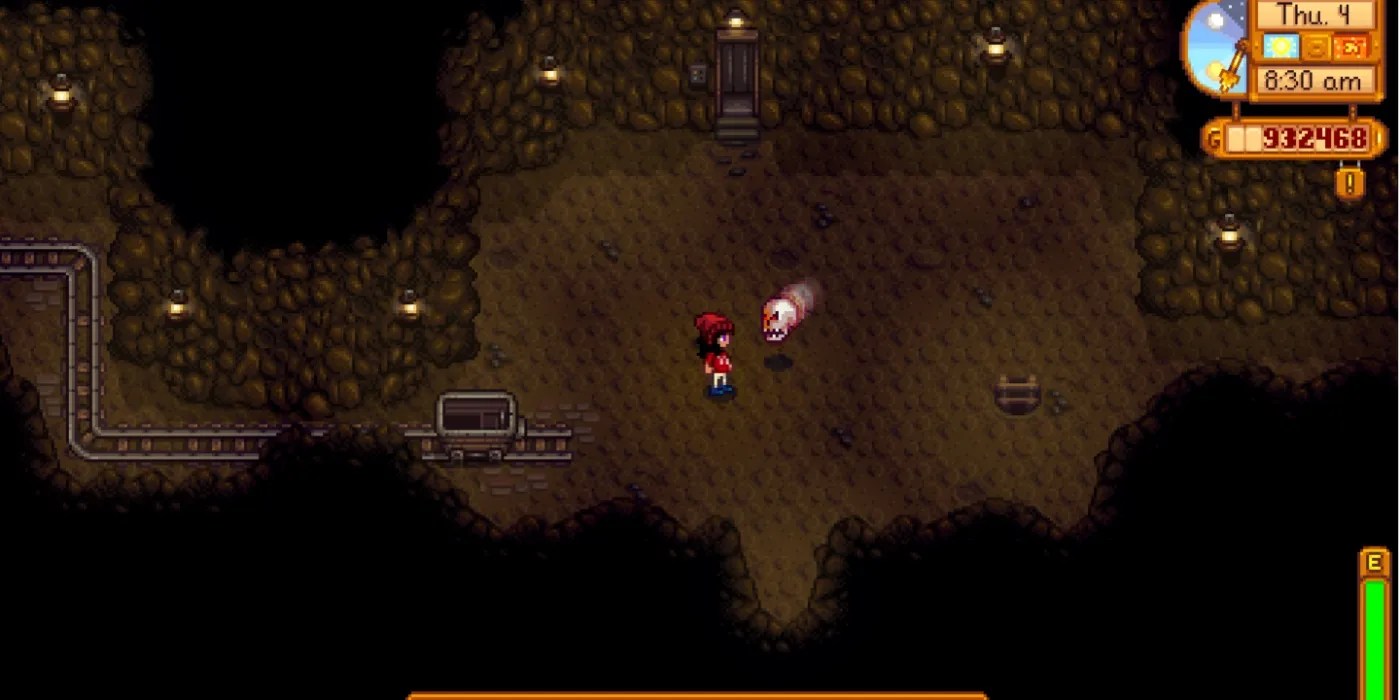 Stardew Valley Haunted Skull in the Mines about to attack player
