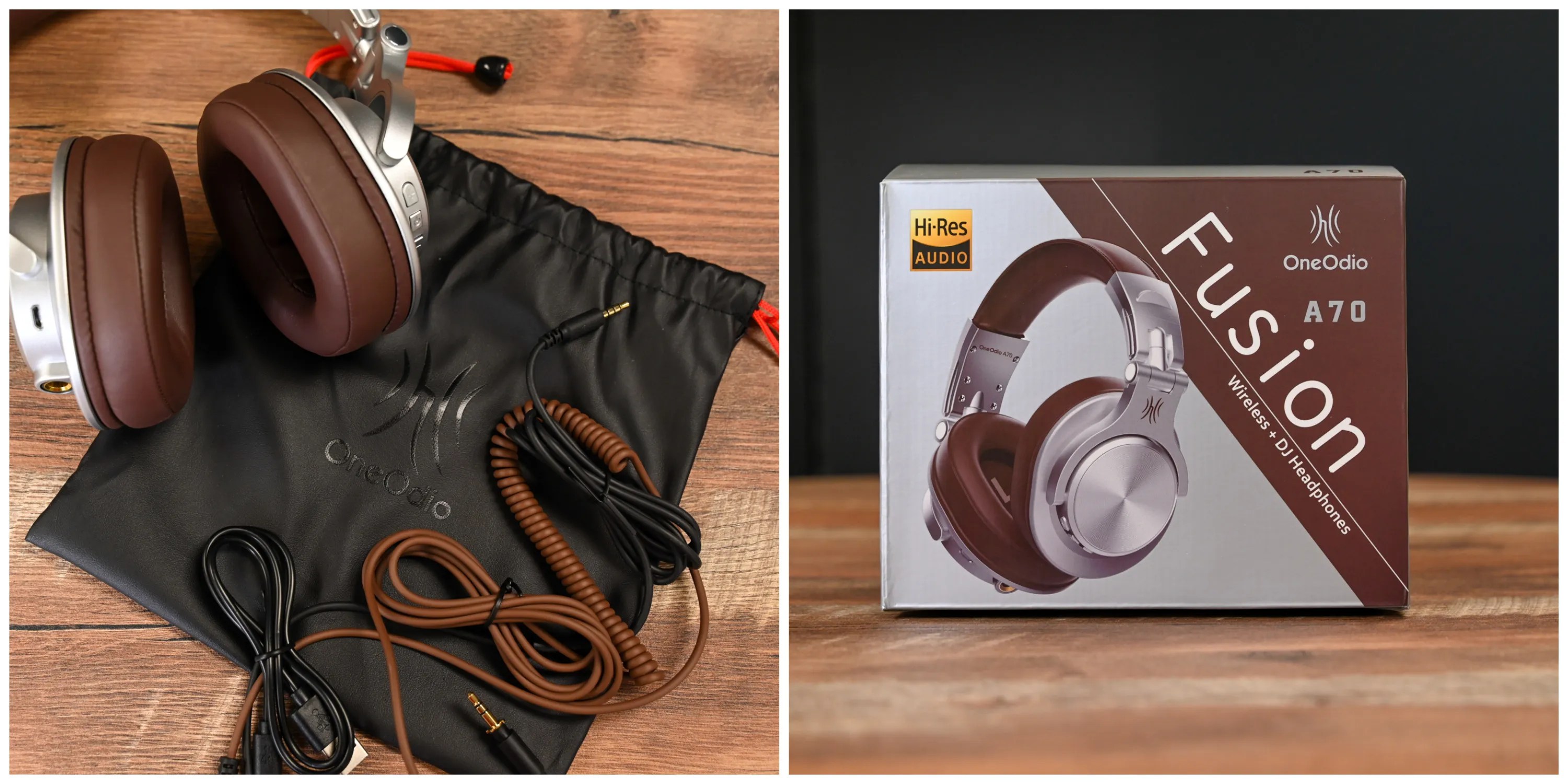 Accessories for the OneOdio Fusion A70 and the box
