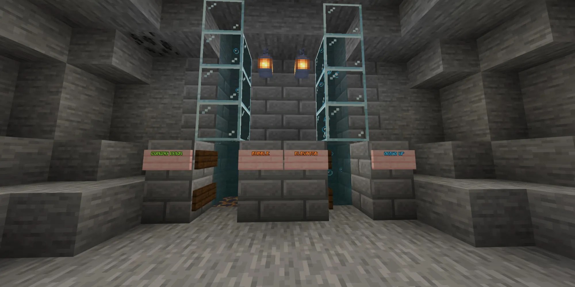 Uses of kelp in Minecraft - Bubble Elevator