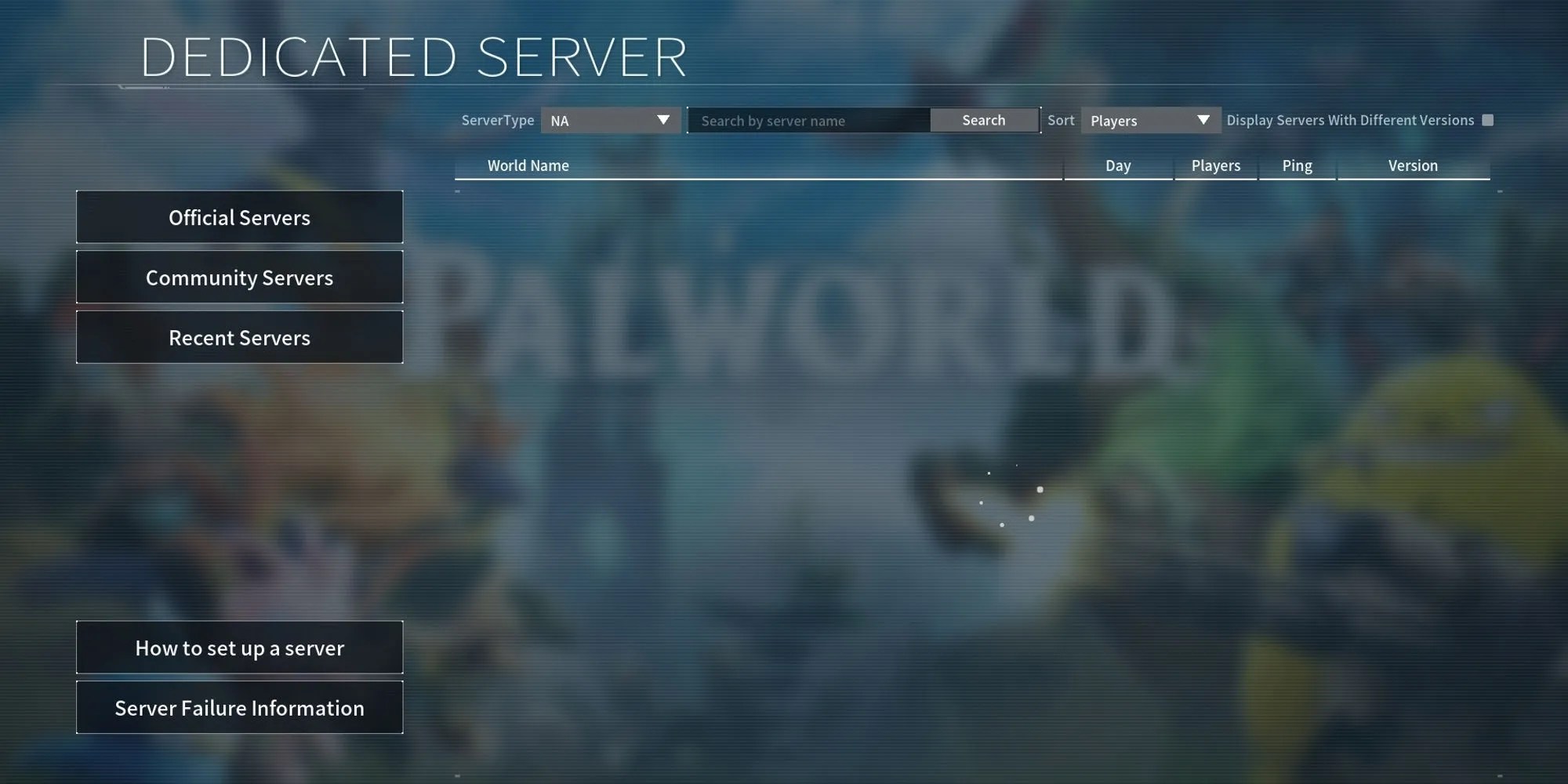 Multiplayer servers in Palworld