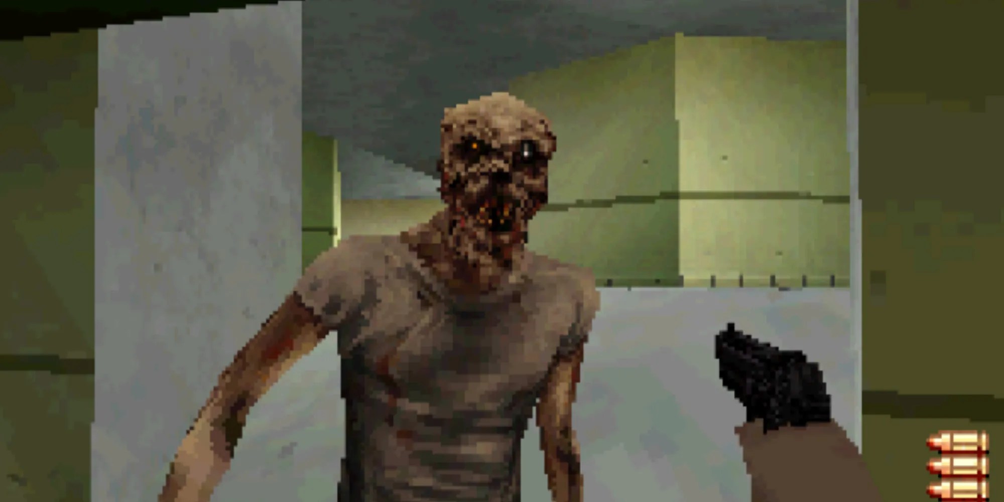 Shooting zombies in Touch The Dead