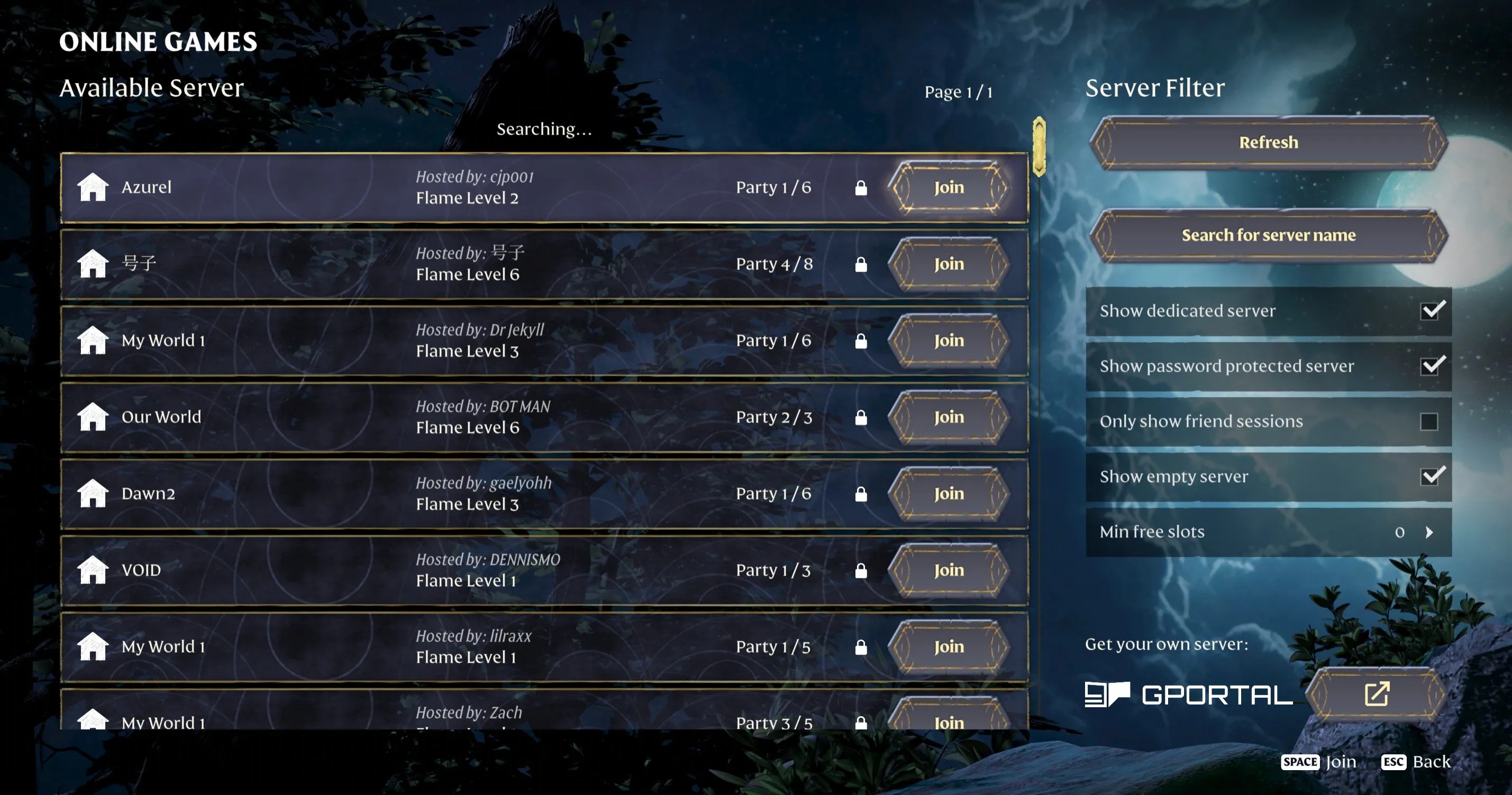 Joining a Multiplayer Game in Enshrouded