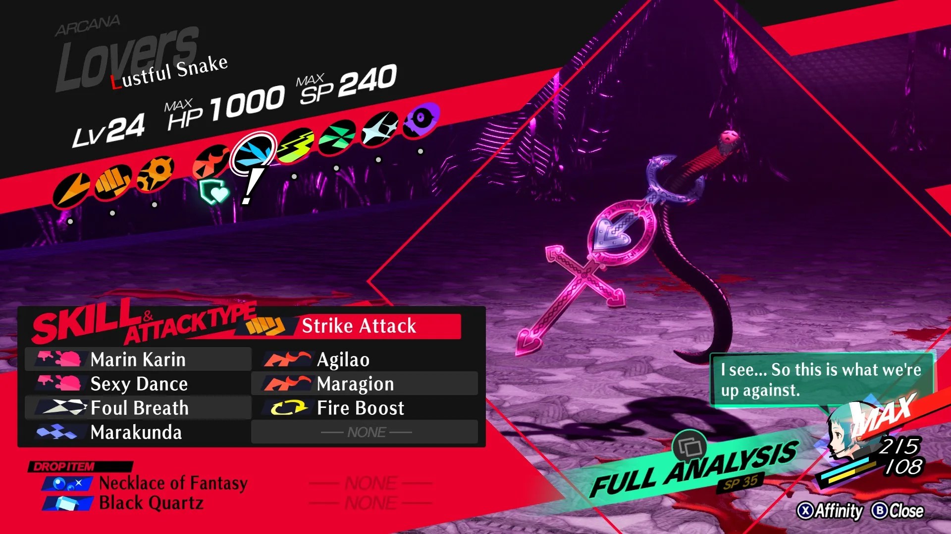 Persona 3 Reload Lustful Snake