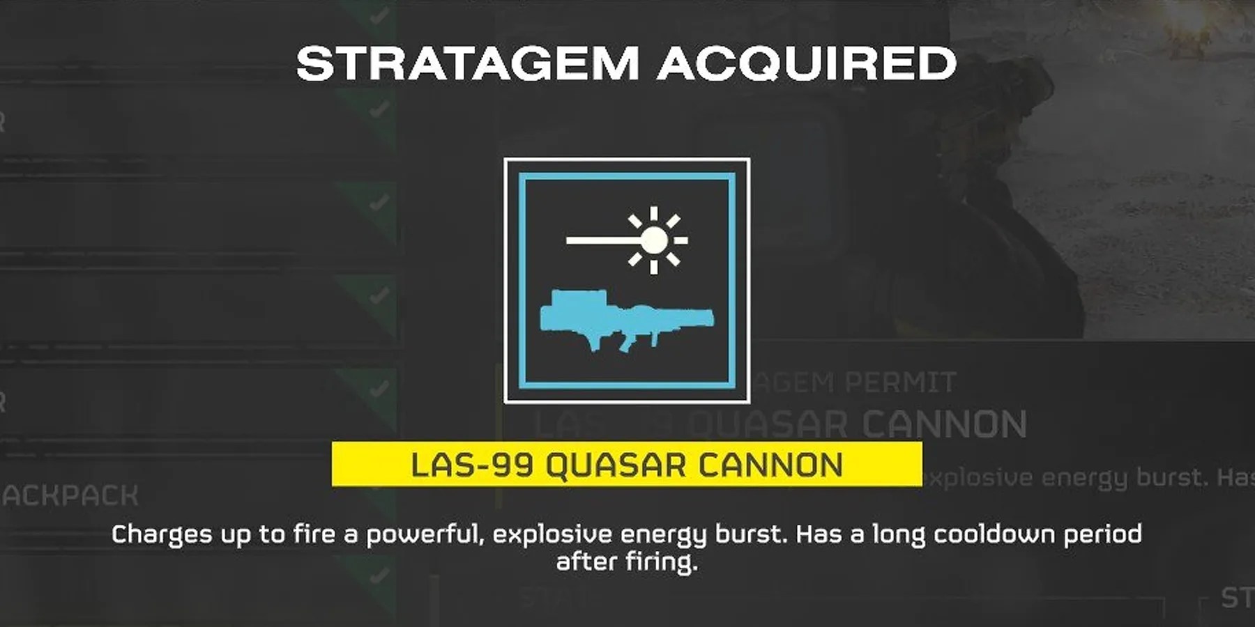 Helldivers 2 - Quasar Cannon Acquired