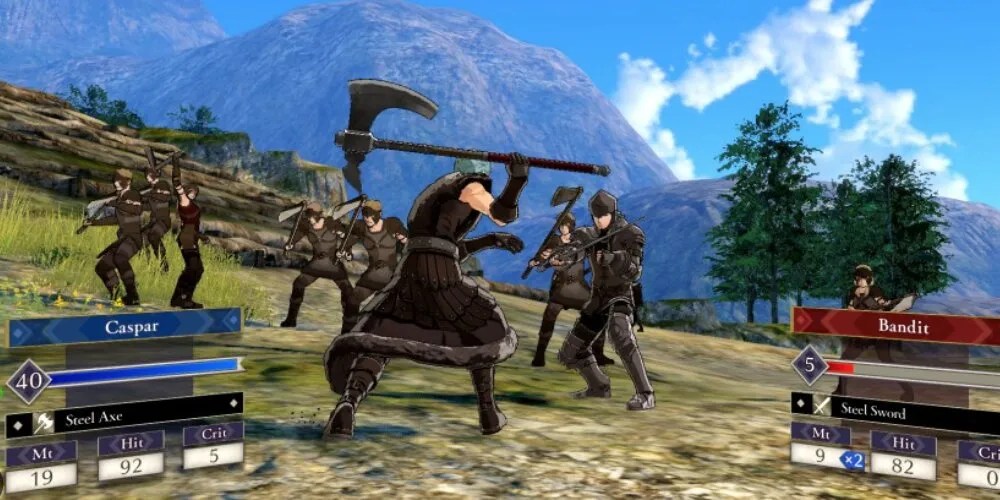 Caspar taking on numerous soldiers at once