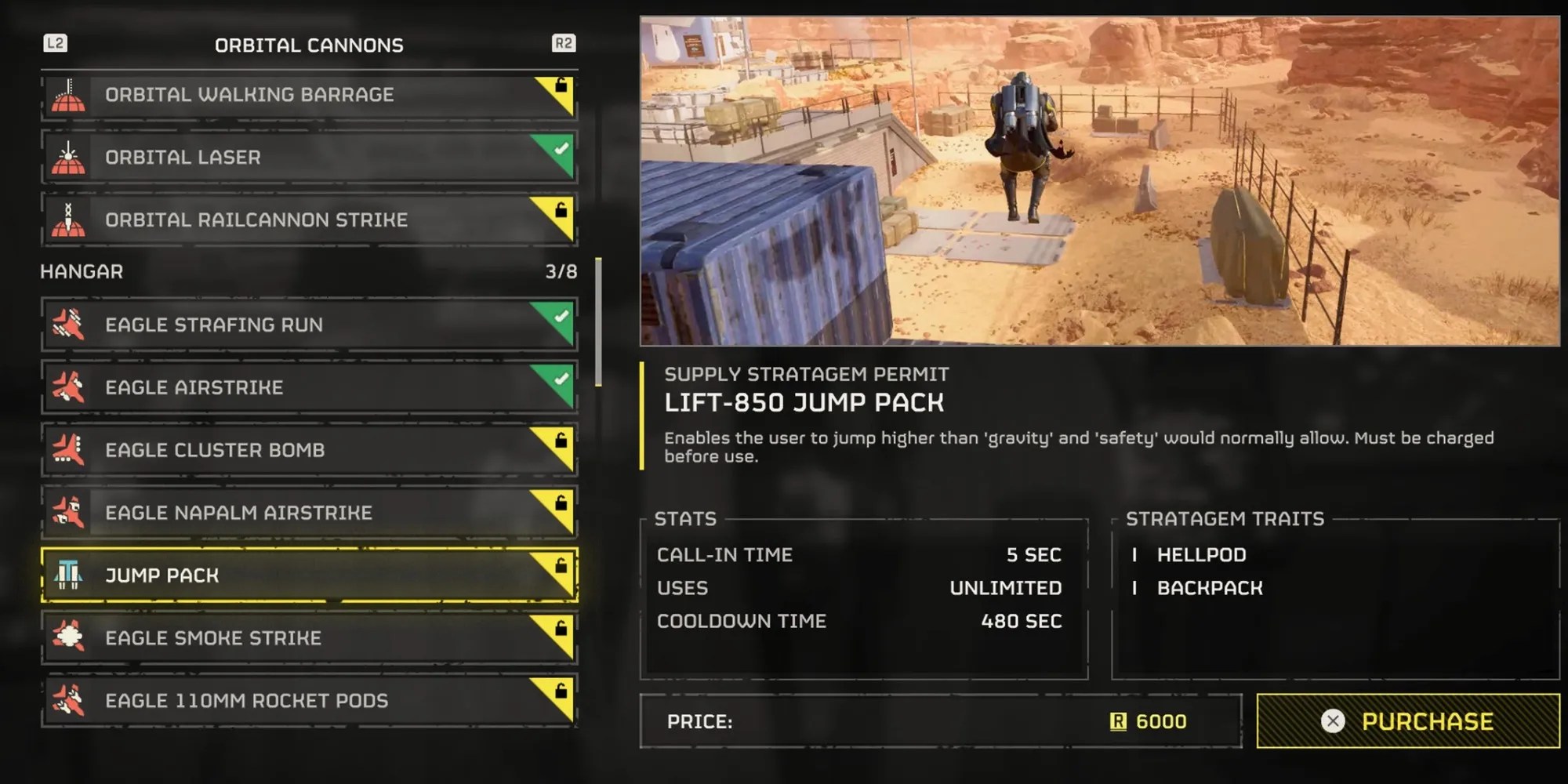 Jump Pack in Helldivers 2