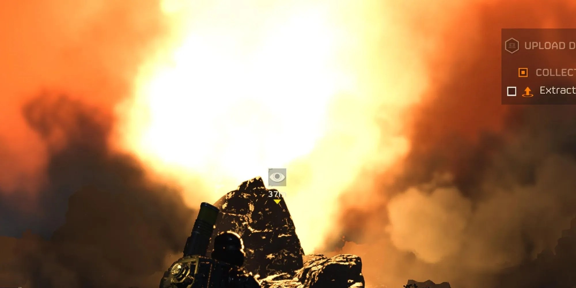 A Hellbomb explosion in Helldivers 2