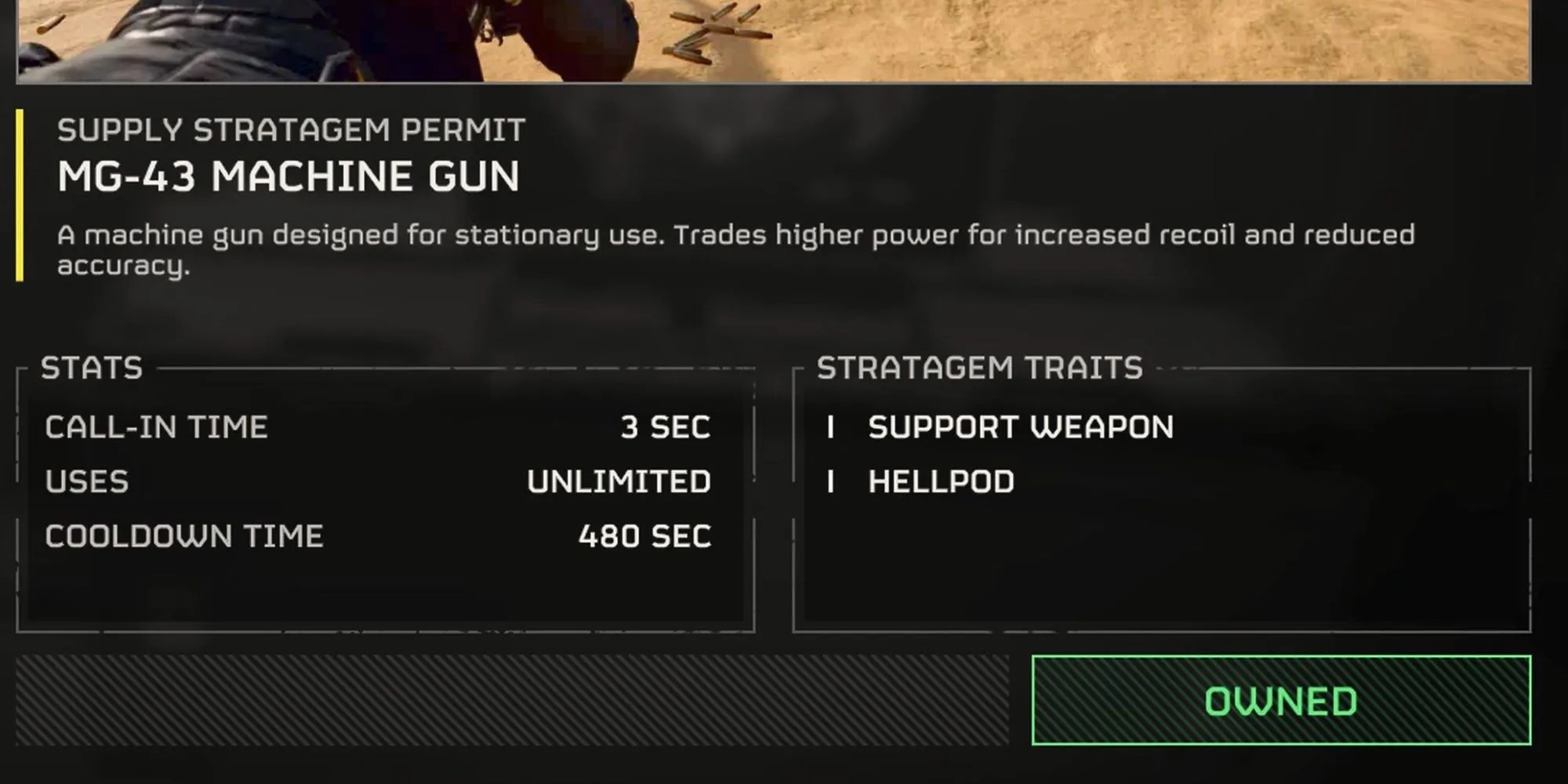 MG-43 Machine Gun in Helldivers 2