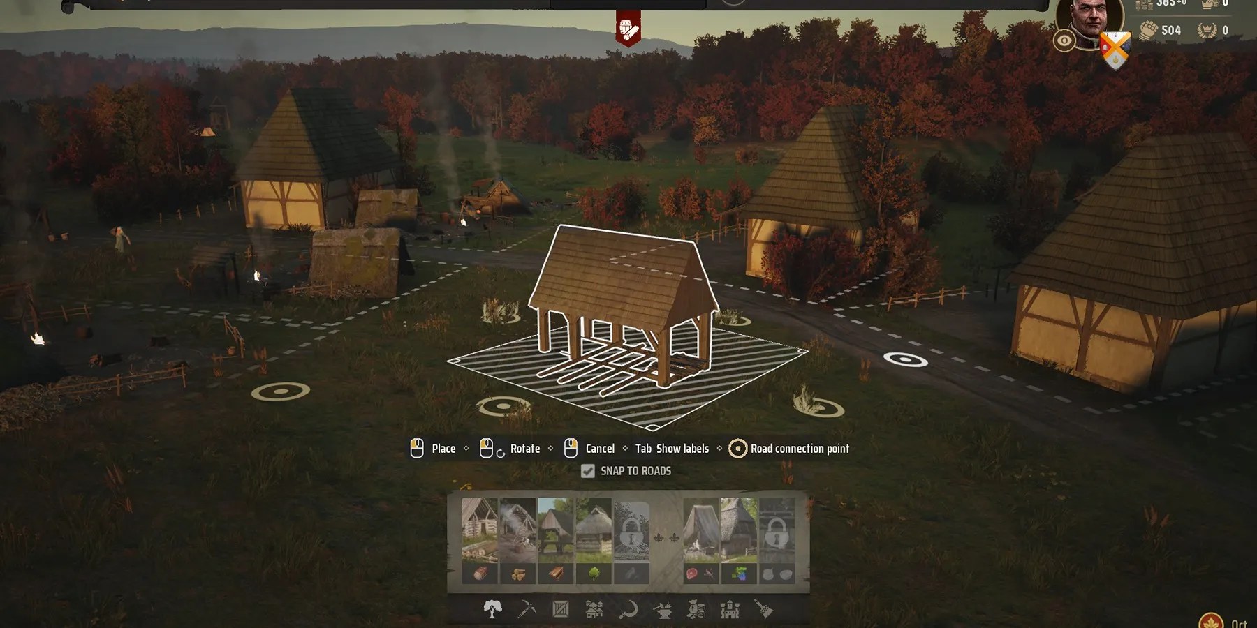 Rotating a structure in Manor Lords