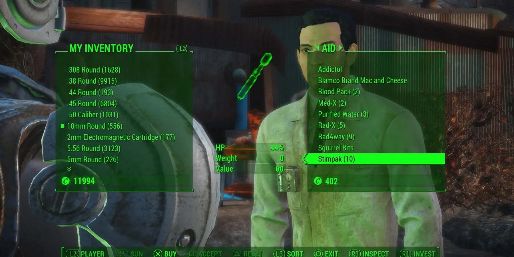 Stimpak Purchase in Fallout 4