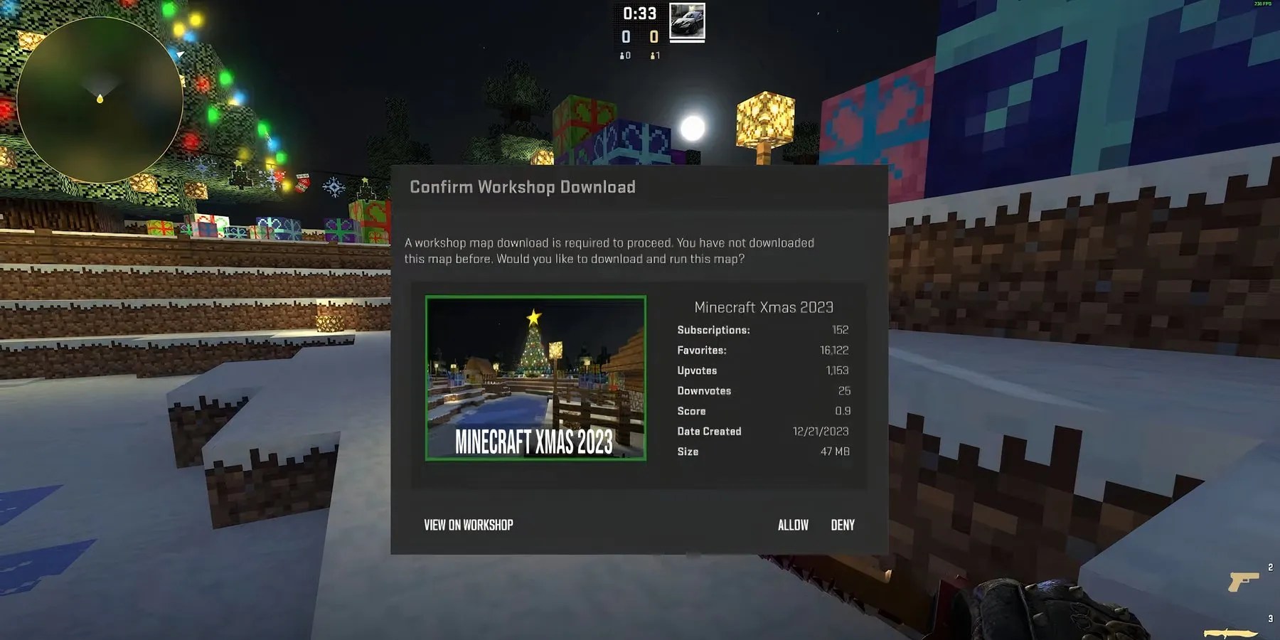 Player successfully joining a 1v1 lobby in CS2