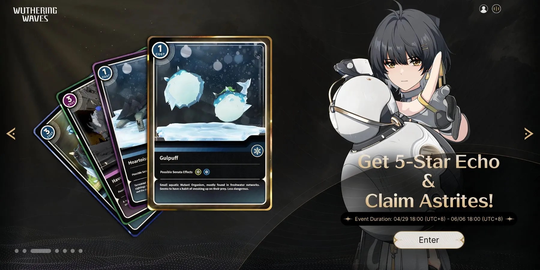 official website for the echo summon event in wuthering waves.