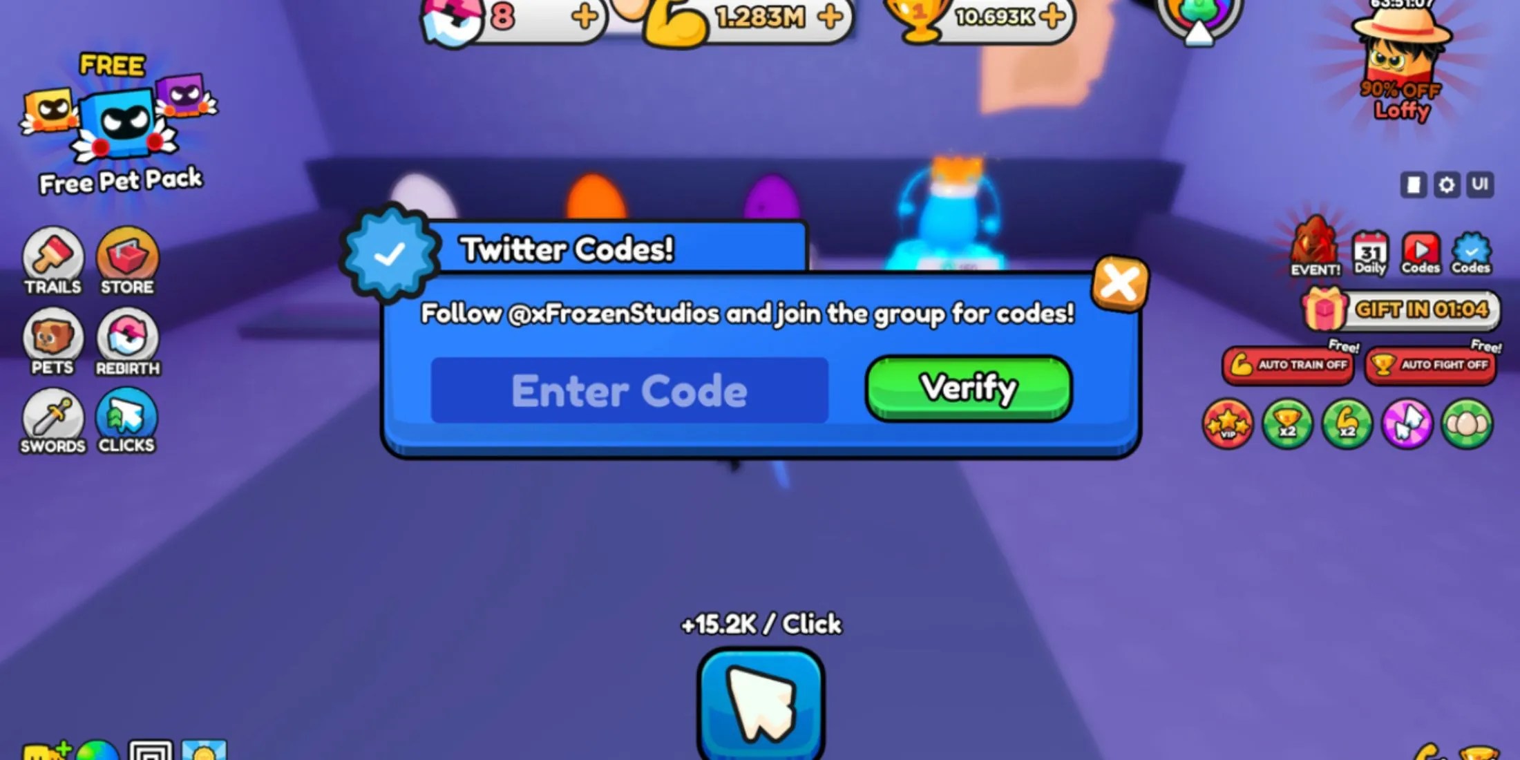 Extalia Simulator the codes tab